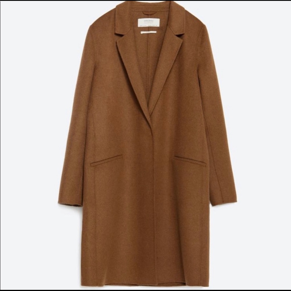 Zara basic handmade wool blend coat sz S
